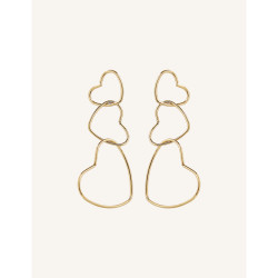 CUCOCUCA YXQ E286 Golden Stainless Steel Stud Earrings