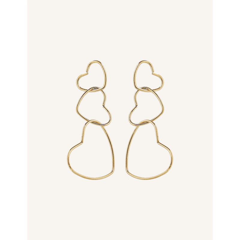 CUCOCUCA YXQ E286 Gold Plated Stainless Steel Stud Earrings