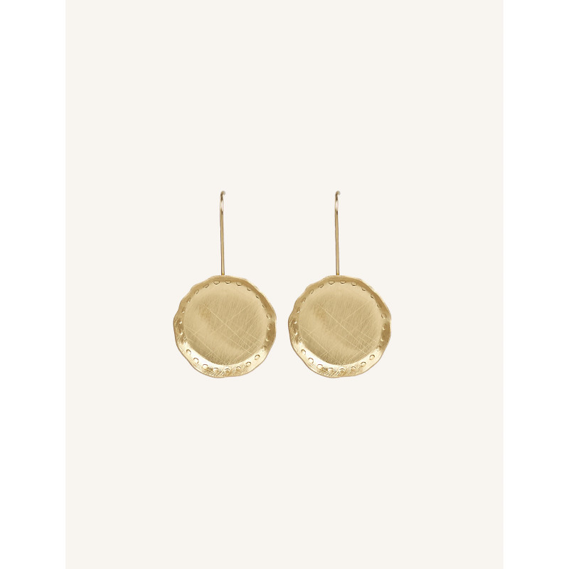 CUCO CUCA YXQ E280 Golden Stainless Steel Stud Earrings