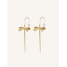 CUCOCUCA YXQ E245 Fine Dangle Earrings Golden Brushed Stainless Steel