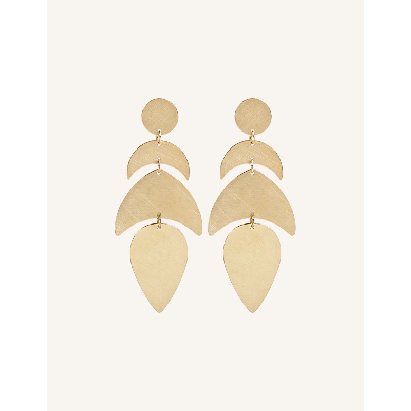 CUCOCUCA YXQ E288 Gold Plated Stainless Steel Stud Earrings