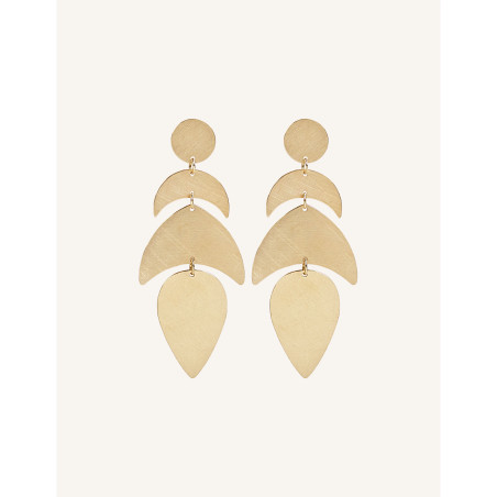 CUCOCUCA YXQ E288 Lightweight Golden Stainless Steel Earrings