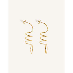 CUCOCUCA YXQ E371 Gold Plated Stainless Steel Stud Earrings