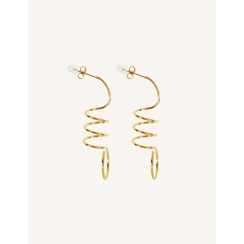 CUCOCUCA YXQ E371 Gold Plated Stainless Steel Stud Earrings