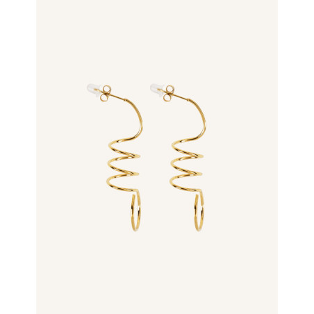 CUCOCUCA YXQ E371 Gold Plated Stainless Steel Stud Earrings