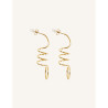 CUCOCUCA YXQ E371 Gold Plated Stainless Steel Stud Earrings
