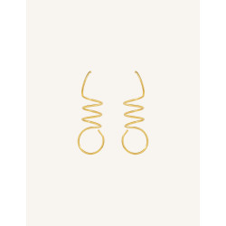 CUCOCUCA YXQ E371 Gold Plated Stainless Steel Stud Earrings