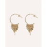 Cucocuca YXQ E45 Golden Stainless Steel Tassel Earrings