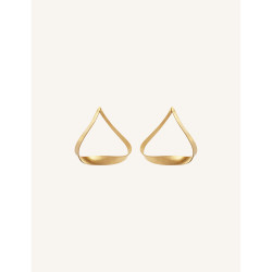 CUCOCUCA YXQ E377 Golden Minimalist Stainless Steel Earrings