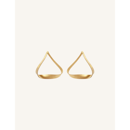 CUCOCUCA YXQ E377 Golden Minimalist Stainless Steel Earrings