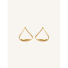 CUCOCUCA YXQ E377 Golden Minimalist Stainless Steel Earrings