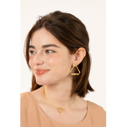CUCOCUCA YXQ E377 Golden Minimalist Stainless Steel Earrings
