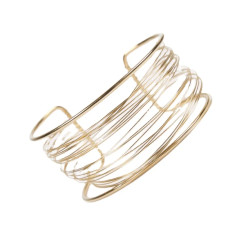 CUCOCUCA YHL B08 Golden Stainless Steel Minimalist Layering Bracelet