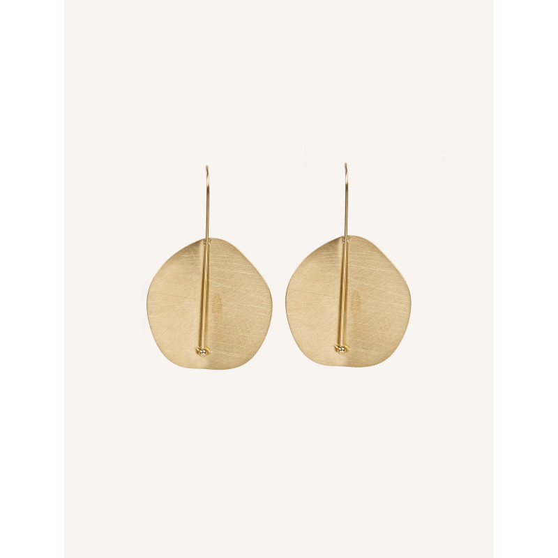 CUCOCUCA YXQ E263 Gold Stainless Steel Minimalist Drop Earrings