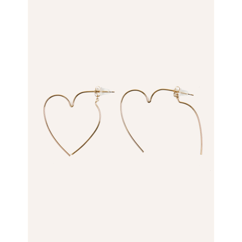 CUCOCUCA YXQ E205 Golden Stainless Steel Stud Earrings