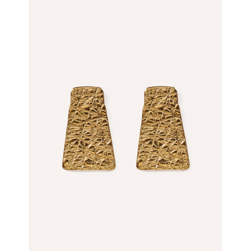 CUCOCUCA YXQ E123 Golden Stainless Steel Minimalist Stud Earrings