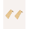 CUCOCUCA YXQ E123 Golden Stainless Steel Minimalist Stud Earrings