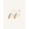 CUCOCUCA YXQ E278 Golden Stainless Steel Oval Dot Pattern Earrings