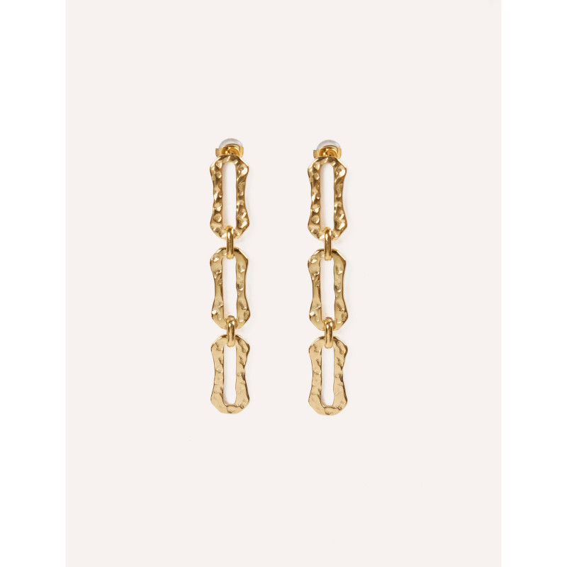 CUCO CUCA YXQ E114 Fine Dangle Golden Stainless Steel Earrings