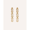 CUCO CUCA YXQ E114 Fine Dangle Golden Stainless Steel Earrings