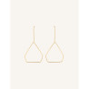 CUCOCUCA YXQ E380 Golden Stainless Steel Stud Earrings