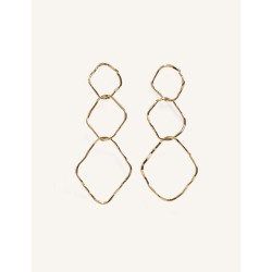 CUCOCUCA YXQ E173 Golden Stainless Steel Minimalist Earrings