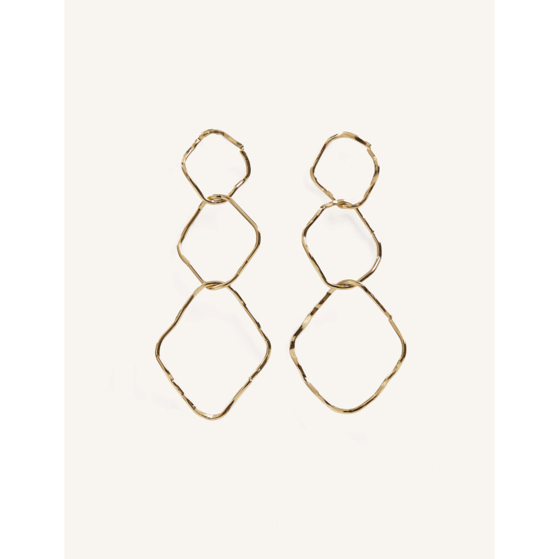 CUCOCUCA YXQ E173 Golden Stainless Steel Minimalist Earrings