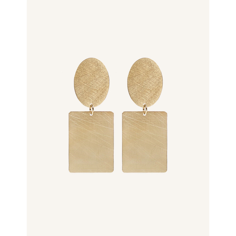 CUCOCUCA YXQ E289 Stainless Steel Gold Plated Stud Earrings