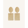CUCOCUCA YXQ E289 Stainless Steel Gold Plated Stud Earrings