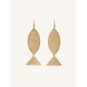 CUCO CUCA YXQ E187 Golden Stainless Steel Stud Earrings
