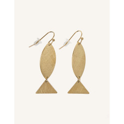 CUCO CUCA YXQ E187 Golden Stainless Steel Stud Earrings