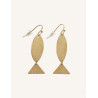 CUCO CUCA YXQ E187 Golden Stainless Steel Stud Earrings
