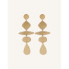 CUCO CUCA YXQ E344 Golden Brushed Geometric Stainless Steel Earrings