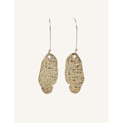 CUCOCUCA YXQ E148 Golden Stainless Steel Stud Earrings