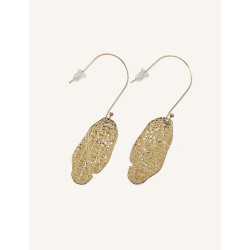 CUCOCUCA YXQ E148 Golden Stainless Steel Stud Earrings