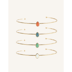 CUCOCUCA YXQ B05 Ocean Wave Stainless Steel Enamel Bangles