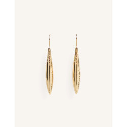 CUCOCUCA YXQ E193 Golden Stainless Steel Drop Earrings