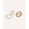 CUCOCUCA YXQ E115 Golden Minimalist Stainless Steel Earrings