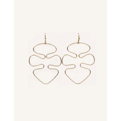 CUCOCUCA YXQ E201 Golden Stainless Steel Minimalist Drop Earrings