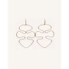CUCOCUCA YXQ E201 Gold Stainless Steel Minimalist Drop Earrings