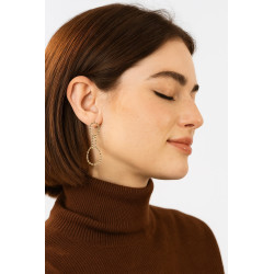 CUCOCUCA YXQ E129 Golden Stainless Steel Minimalist Earrings