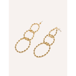 CUCOCUCA YXQ E129 Golden Stainless Steel Minimalist Earrings