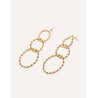 CUCOCUCA YXQ E129 Golden Stainless Steel Minimalist Earrings