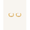 CUCOCUCA YXQ E401 Golden Stainless Steel Hoop Earrings