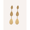 CUCOCUCA YXQ E53 Golden Stainless Steel Drop Earrings