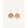 CUCOCUCA YXQ E247 Golden Stainless Steel Drop Earrings
