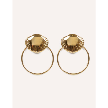 CUCOCUCA YXQ E57 Gold Plated Stainless Steel Stud Earrings