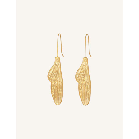 CUCOCUCA YXQ E400 Golden Stainless Steel Minimalist Drop Earrings