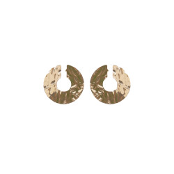 CUCO CUCA YXQ E131 Golden Stainless Steel Minimalist Stud Earrings