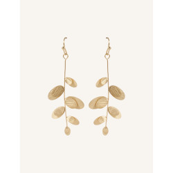 CUCOCUCA YXQ E348 Fine Stud Earrings with Golden Brushed Finish